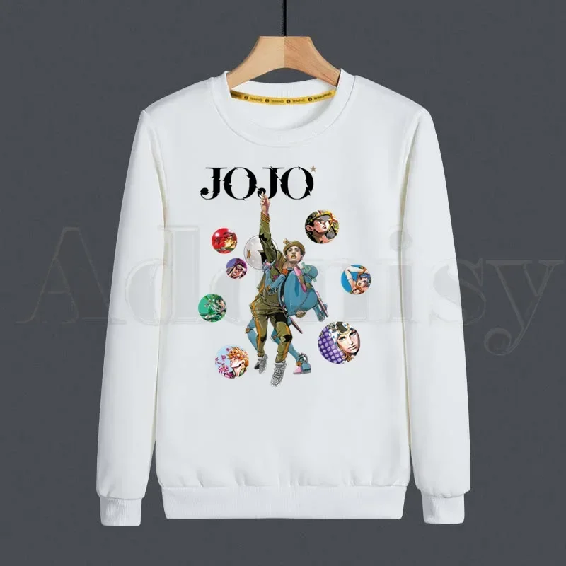 

JoJo Bizarre Adventure Harajuku Vintage Hoodies Sweatshirt Print Trend Mens Clothes Hip-Hop Male Crewneck Hoodies Men