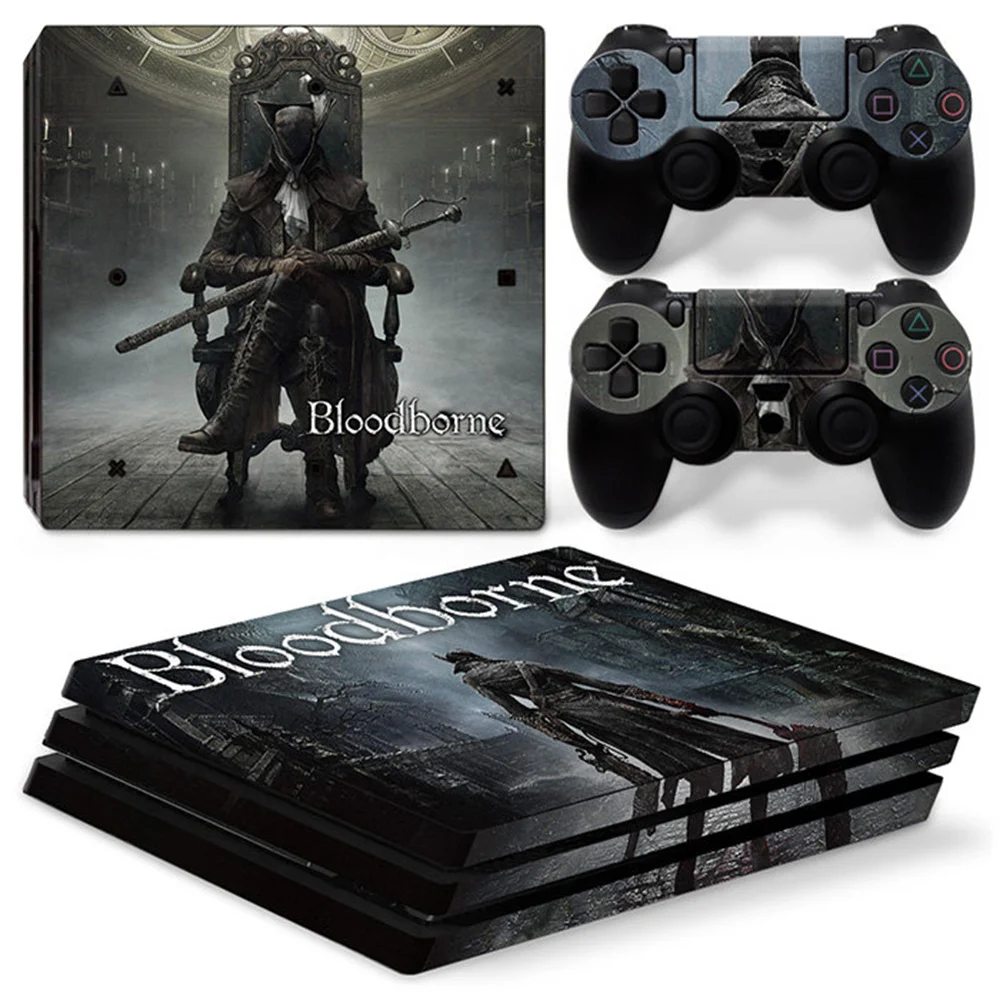 Bloodborne GAME PS4 Pro Skin Sticker Decal Cover per ps4 Pro Console e 2 controller skin Vinyl slim sticker Decal