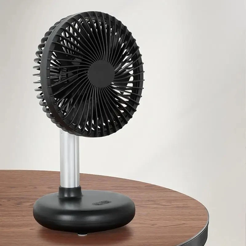 Mini Oscillating Fan USB Rechargeable Portable Battery-Operated Table Fan With 4 Speed Levels Desk Fan For Outdoor