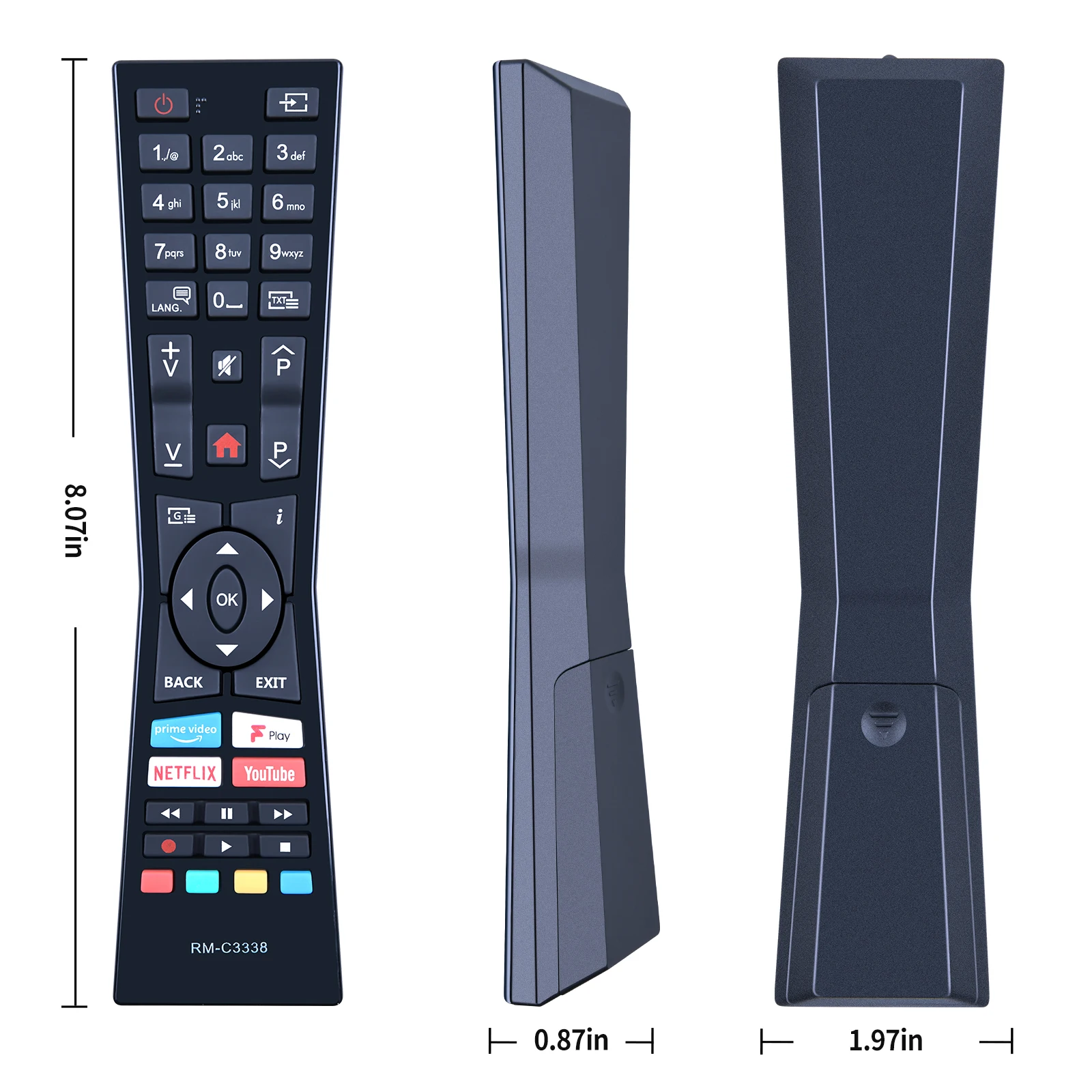 Remote Control RM-C3338 untuk TV LED pintar JVC RMC3338 30102235 RC43101P