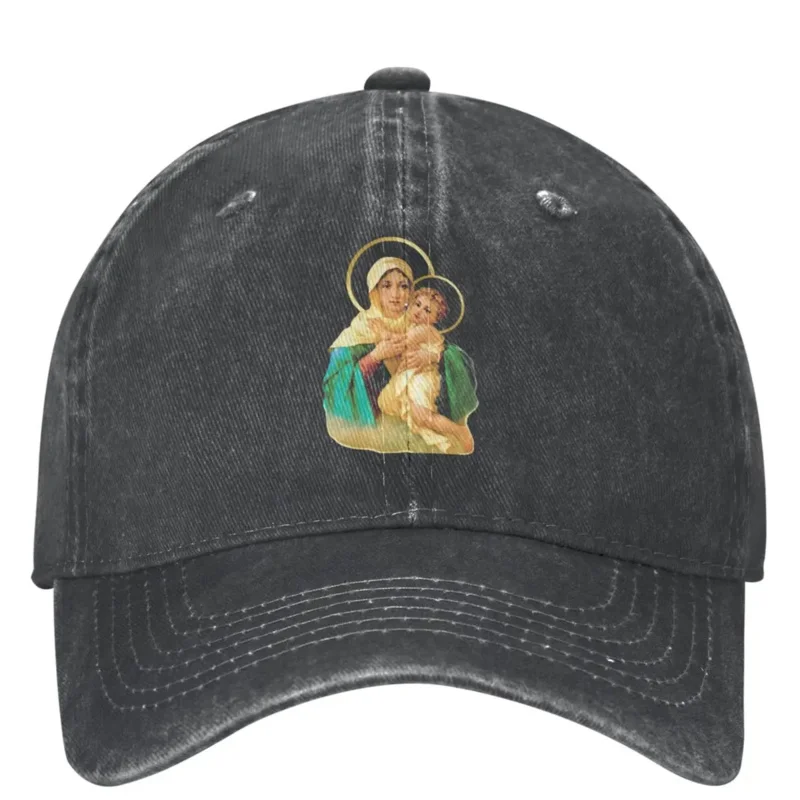 Virgin Mary Catholic Saint Baseball Cap Hunting Camping  Washed Hip Hop Hats Women Men Street Style Design Snapback Cap