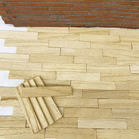 35Pcs Bamboo Rods Wood Sticks Rectangle Unfinished Building Model Handwork 5*1CM