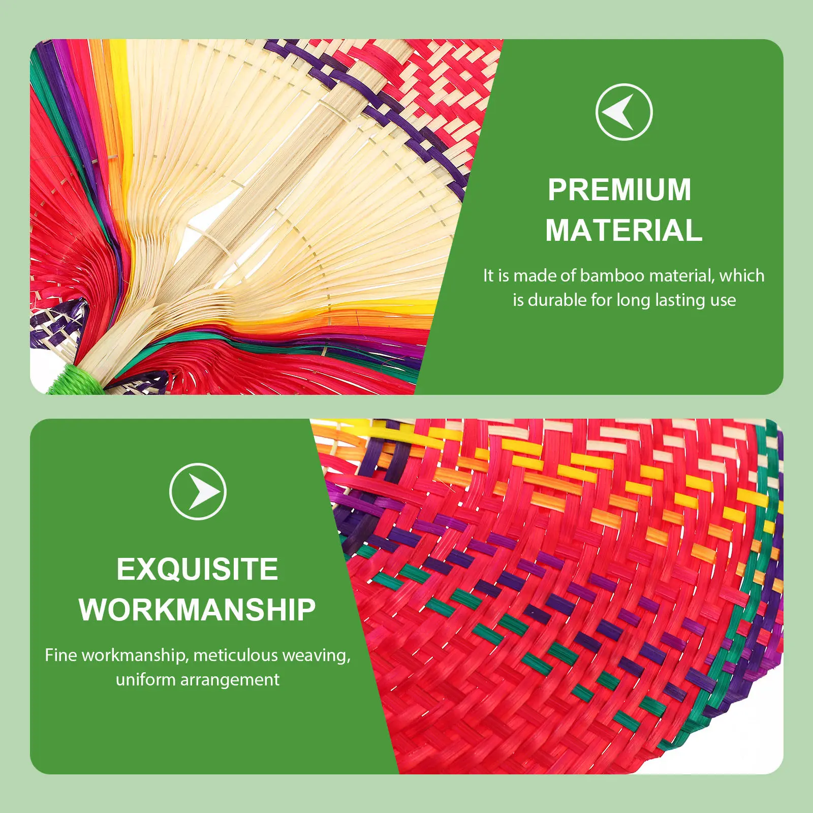 Bamboo Peach Shape Handwoven Fan Summer Cooling Hand Fan Outdoor Portable Decorative Dance Performance Accessory