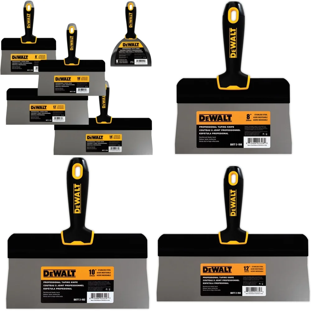 Conjuntos de ferramentas manuais conjunto de faca de gravação de drywall 8 10 12 14 polegadas com faca de massa de 6 polegadas ferramentas de qualidade profissional para acabamento suave