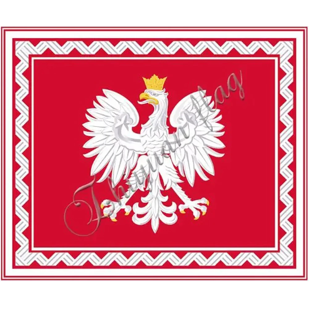 Polen-Präsident-Flagge, 120 x 100 cm, mit individueller Banner-Flagge