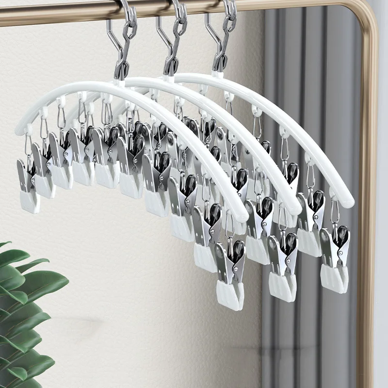 Drying rack sock clip outdoor drying rack Windproof dip plastic clip drying rack Dip plastic coat rack household non-slip jacket