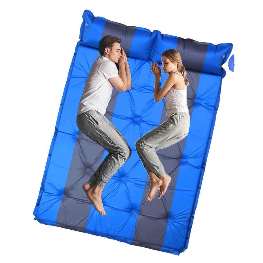 Wholesale Custom PVC Moistureproof Automatic Inflatable Foldable 192*134*3CM Air Mattress Sleeping Pad for Outdoor Hiking Tent