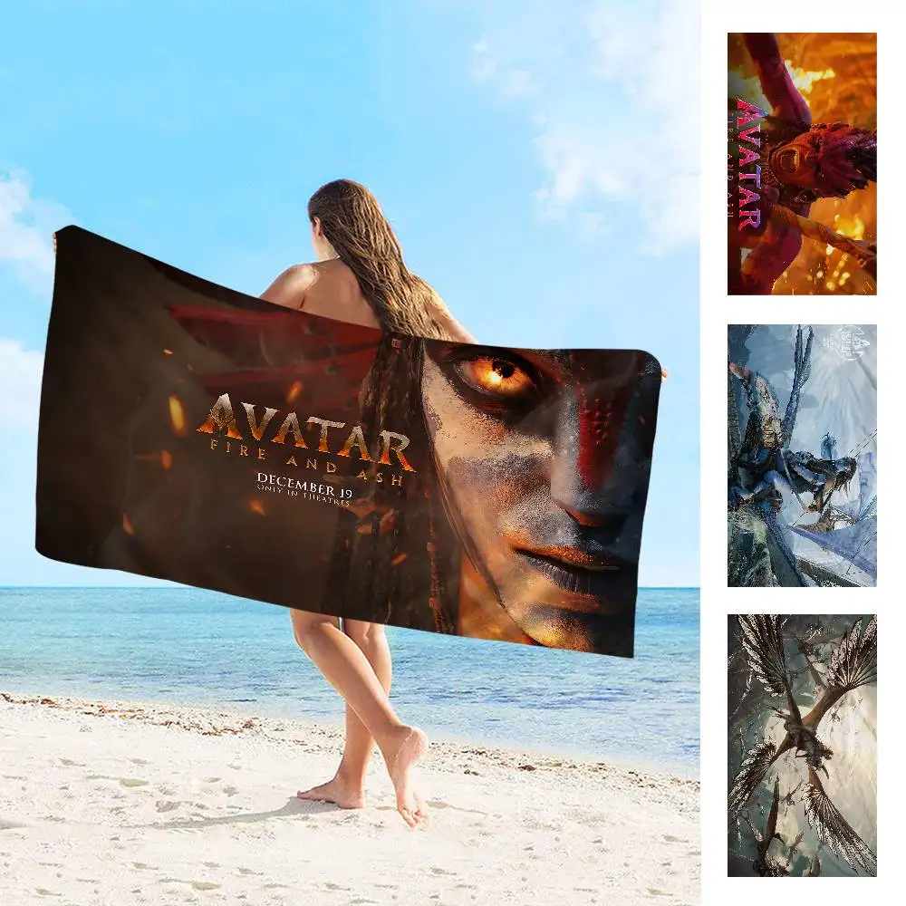 Movie A-AvataR Fire And Ash Beach Towel Colorful Bath Towels For Girl Microfiber Quick Dry Custom Sand Free Beach Yoga Spa Gym