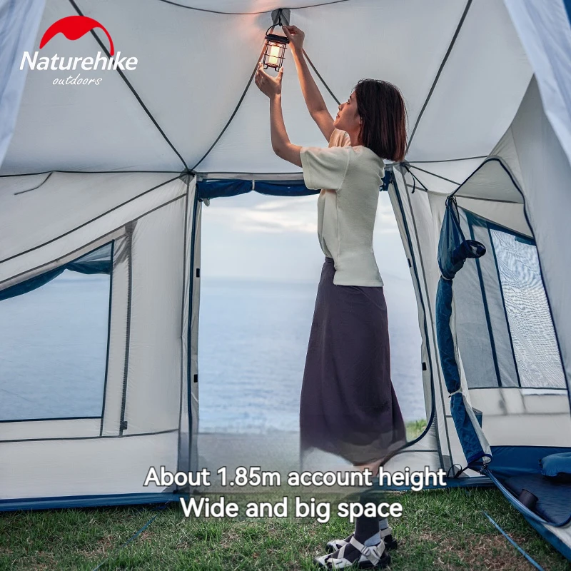 Nadmuchiwany namiot Naturehike Air 12.0 Travel Outdoor Beach Camping Tent 2-4 osoby Lekki wodoodporny nylonowy duży namiot o wadze 11,4 kg