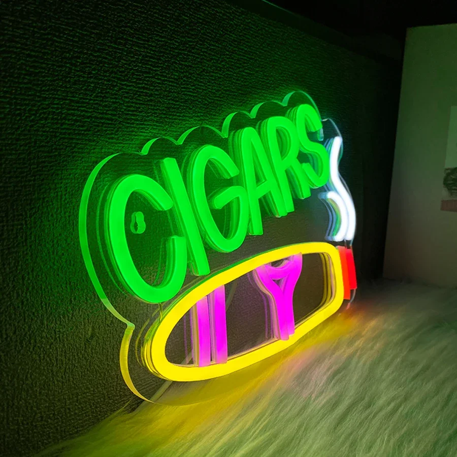 USB Bright Led Advertising Display for Smoking Lounge or Vape Shop Hookah Neon Sign for Bar Smoke Shop or Man Cave Decor view 4