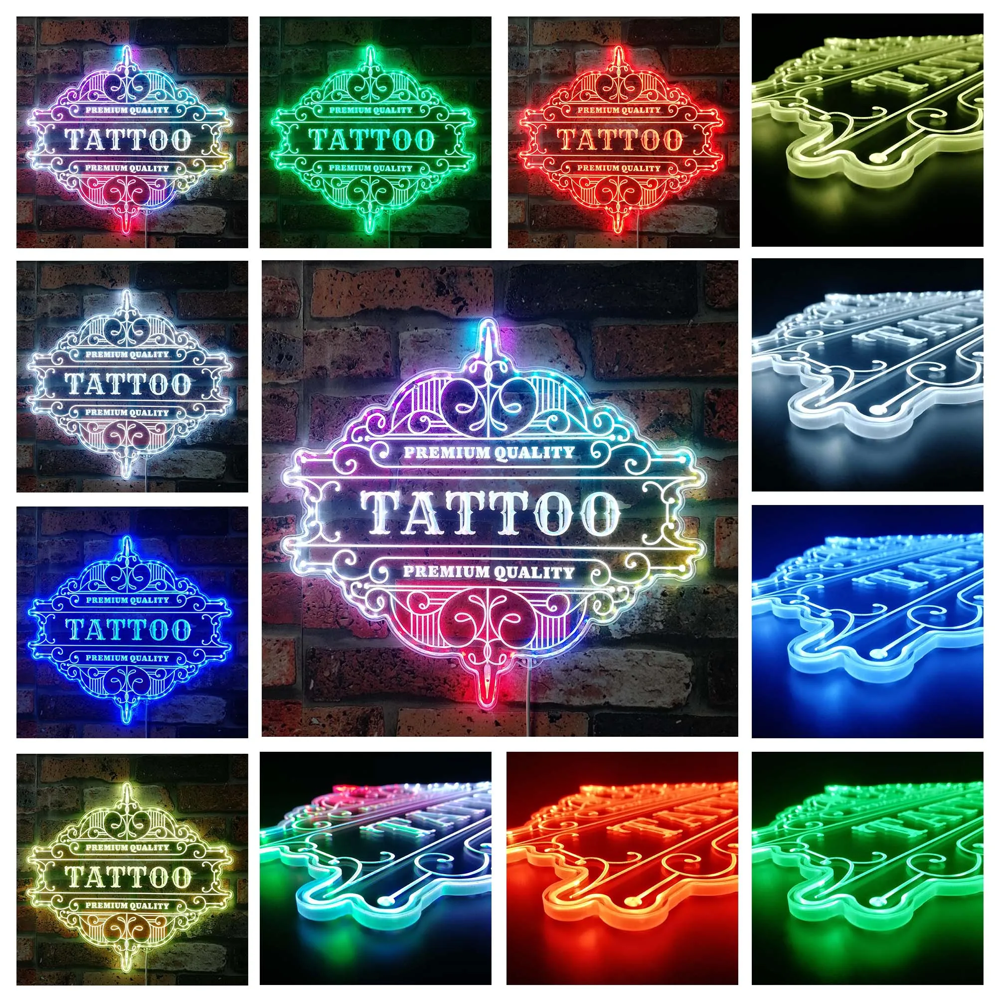 Tattoo Art Shop Open RGB Dynamic Glam LED Sign st06-fnd-i0275