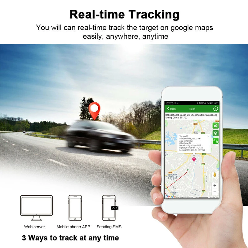 Caredrive 2025 Car GPS Tacker مع 4G GPRS إنذار مقاوم للماء وجهاز تتبع G60 3 ساعات 2 سنة TCP Android App لعرض المسار #3