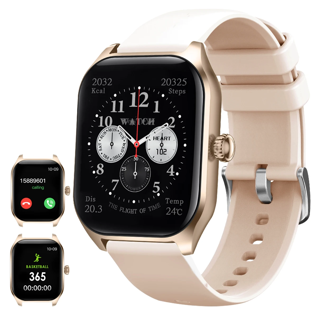 

2025 Outdoor Sports Smart Watch, Call Message Function + Pedometer Health Monitoring