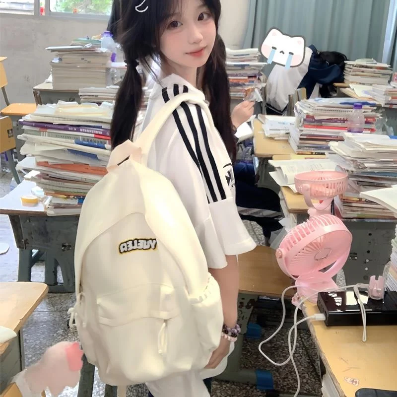 High Aesthetic Value Unisex Large Capacity Backpack Simple Design Student Bag Dual Shoulder Bag for Men And Women