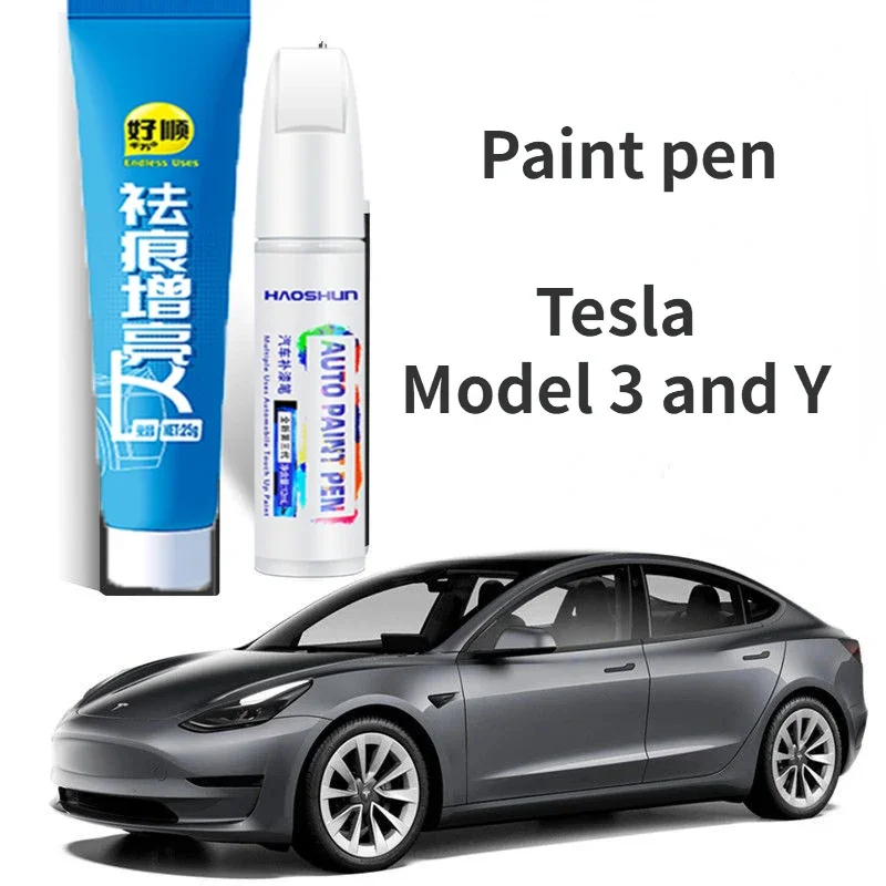 

Подходит для Tesla Model 3 и Model Y Silver Paint Touch-up Pen Silver Roadster Аксессуары Paint Boss Ремонт крышки ступицы колеса