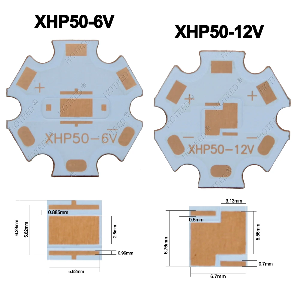 5PCS 20mm Copper PCB XPG2 XPE2 XXML2 XHP50 XXHP70 T6  3535 10W 5050-L2 LED XPE XTE LED Heatsink 16mm Copper Board For Lamp Beads