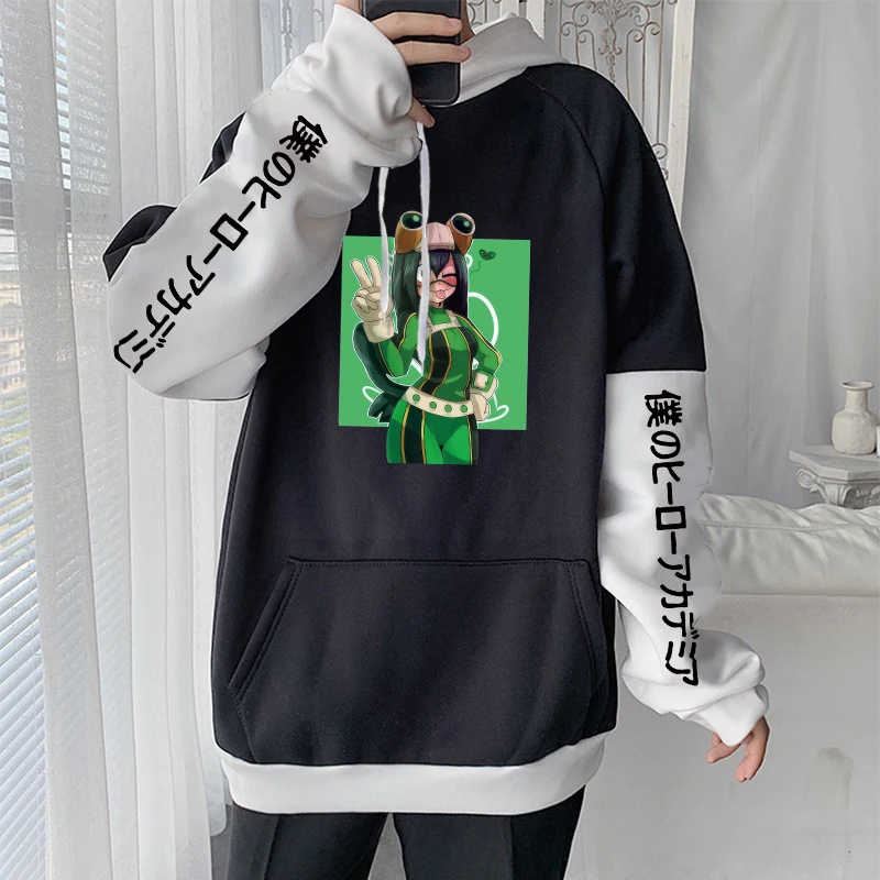 My Hero Academia Anime Harajuku Hoodies Cartoon Kawaii Asui Tsuyu Froppy Girl Graphic Unisex Long Sleeve Winter Warm Sweatshirts