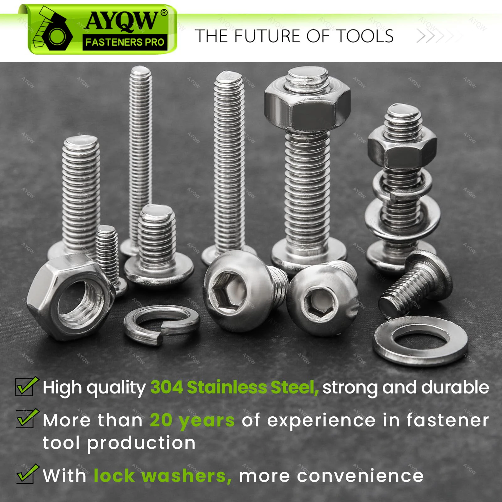 800 قطعة M2-M5 مجموعة متنوعة من البراغي والترباس المترية: 304 رأس زر مقبس سداسي من الفولاذ المقاوم للصدأ، مع قفل/غسالات مسطحة و4 مفاتيح سداسية #4