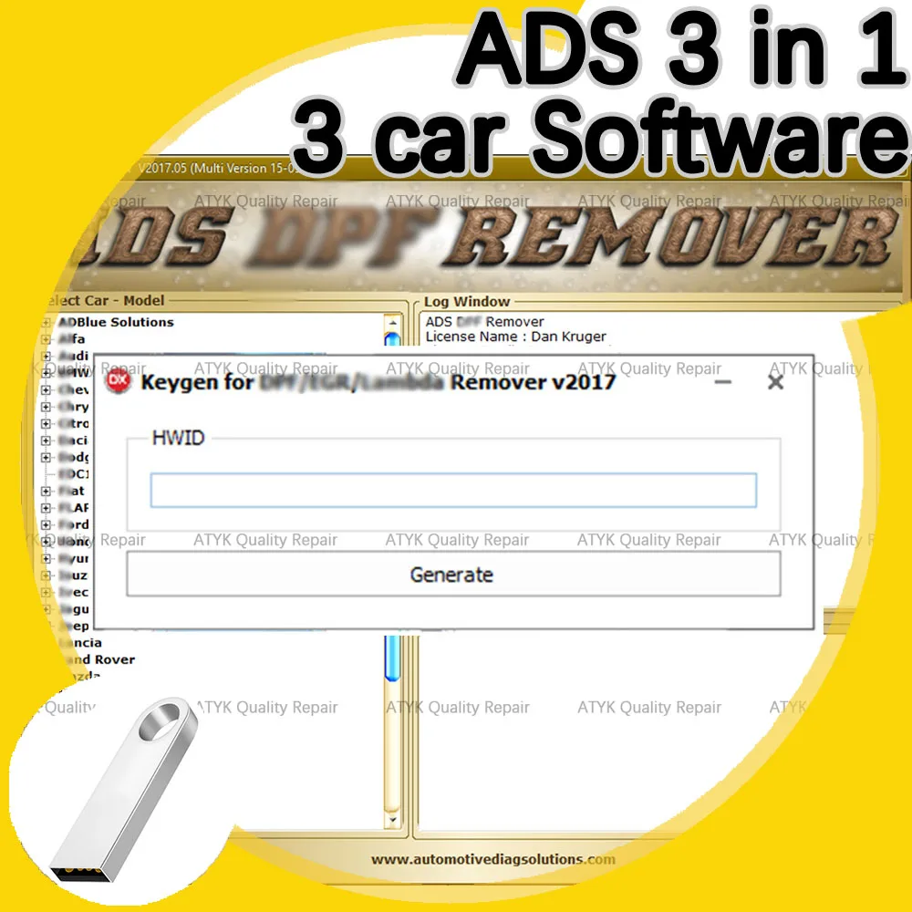 

3 in 1 ADS Car Software Maintenance Tools tuning cars ECU Diagnostic software Car repair box inspection tools auto new Program