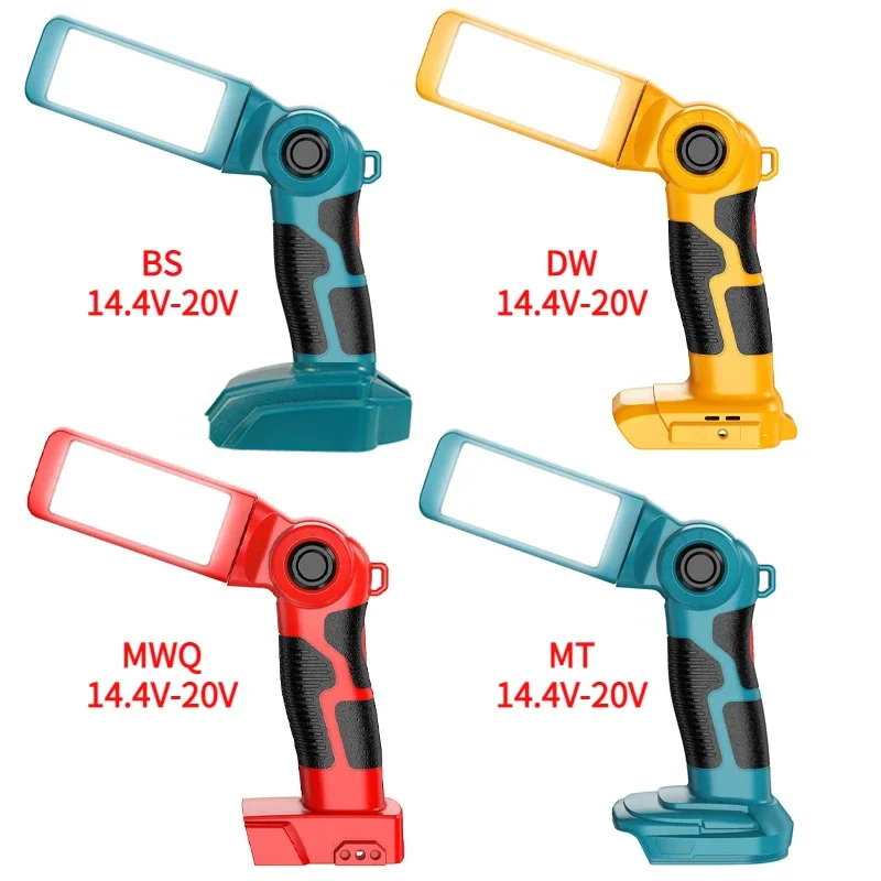 Portable LED Warning Light LED Work Light Outdoor Lighting For Makita Bosch Milwaukee Dewalt Ryobi 18V 20V Battery Flashlight