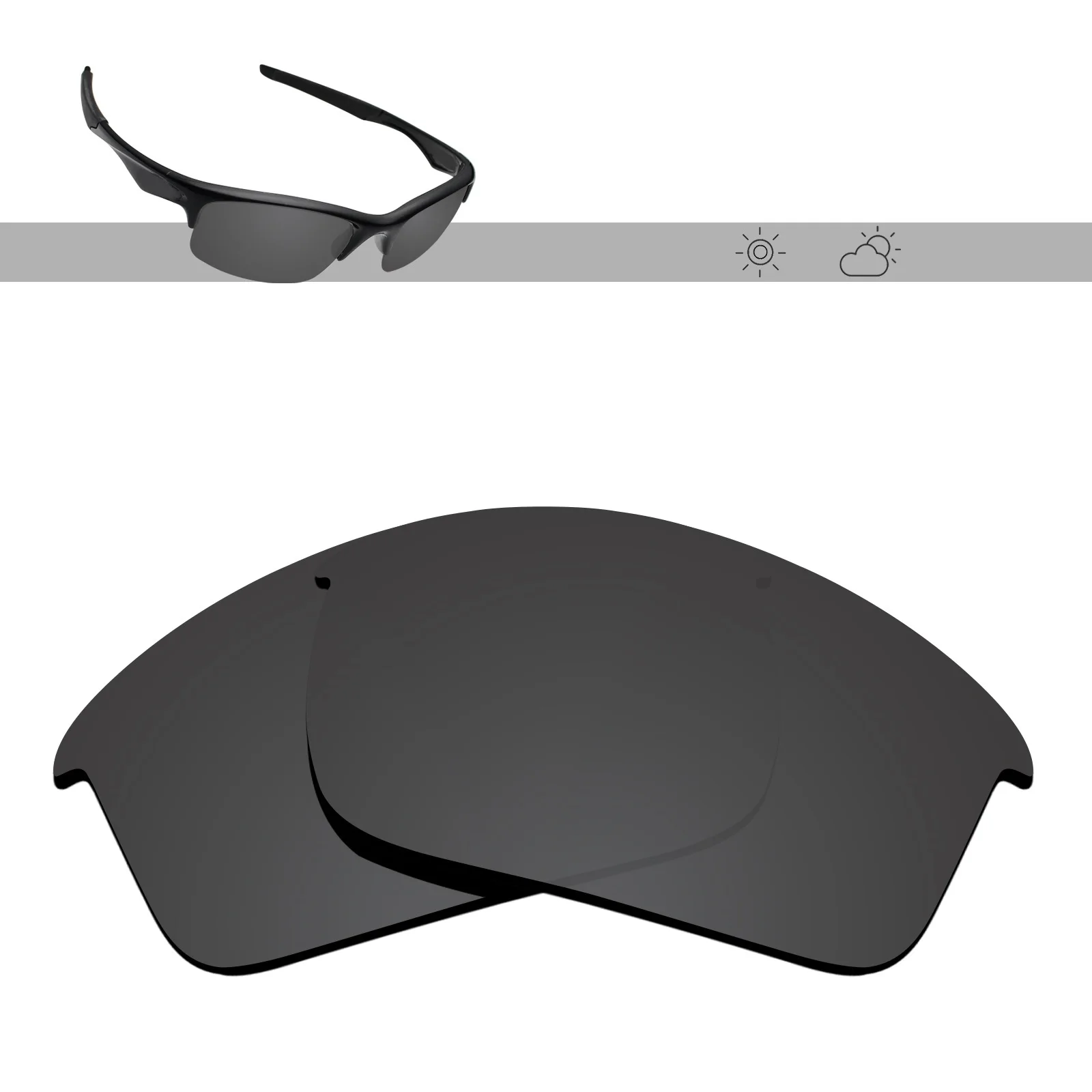 Glintbay Polarized Replacement Sunglasses Lenses for Oakley Bottle Rocket OO9164 62mm - Multiple Options