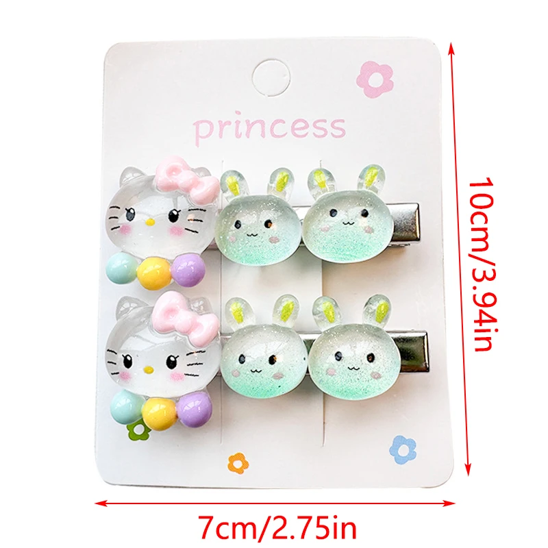 Sanrio Anime Hello Kitty Coulomi Hairpin, Valor Luminoso, Coração da Menina Bonito Dos Desenhos Animados, Franja na Moda e Versátil