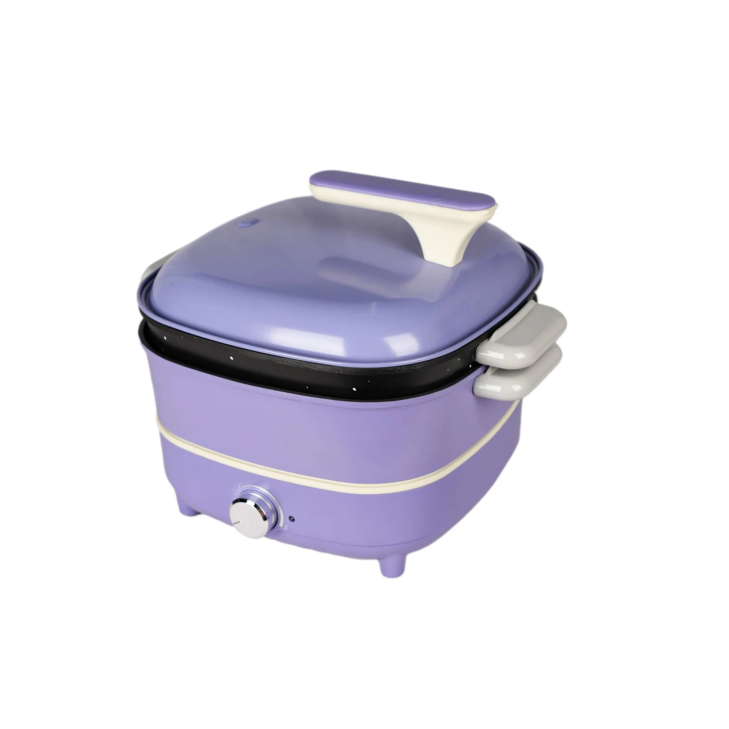Multifunctional Electric Cooker 1350W 4L Non-Stick Square Hot Pot Frying Pan Energy Saver For Home Dormitory view 2