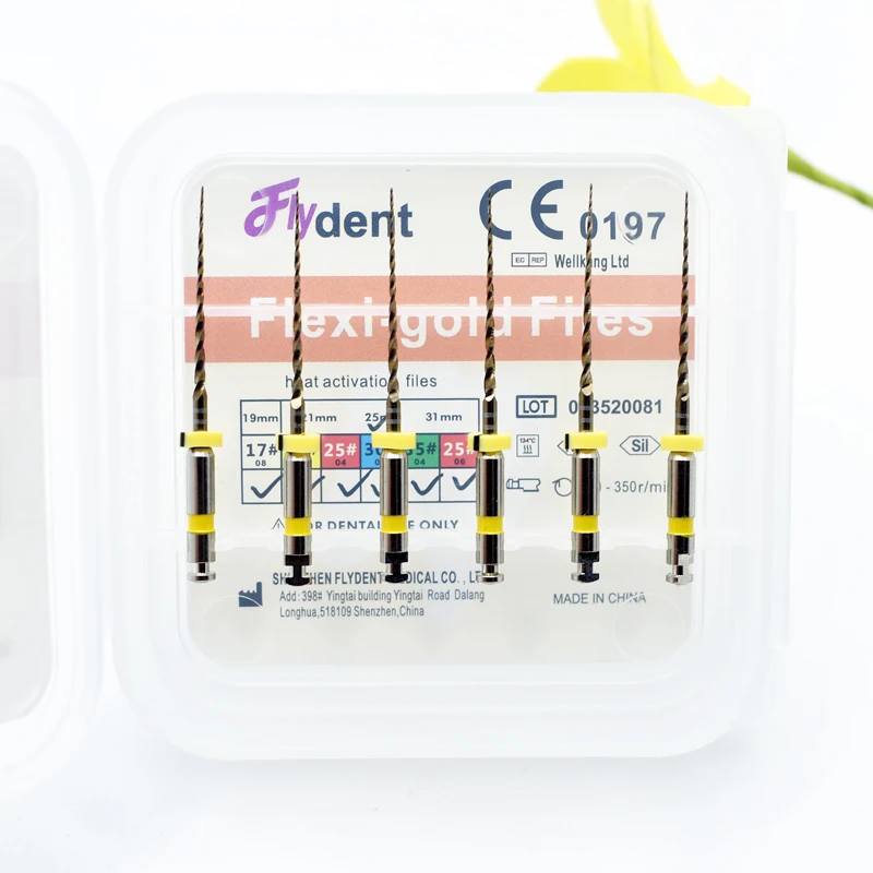Dental instrument flexible Niti flexible Dateien 0,04 Konus Rotations motor verwenden Niti Wurzelkanal Instrument 25mm Zahnarzt Werkzeug