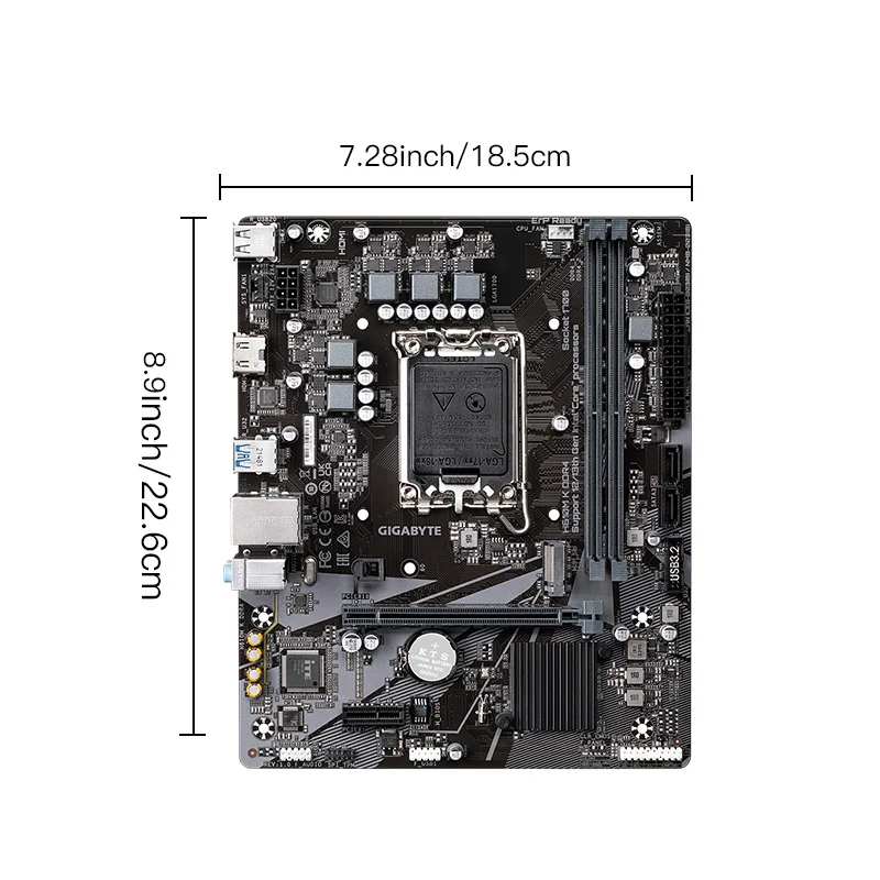 اللوحة الأم GIGABYTE H610M-K D4 Intel H610 المقبس LGA1700 DDR4 64GB PCI-E 3.0 M.2 SATA III USB3.2 H610 اللوحة الرئيسية