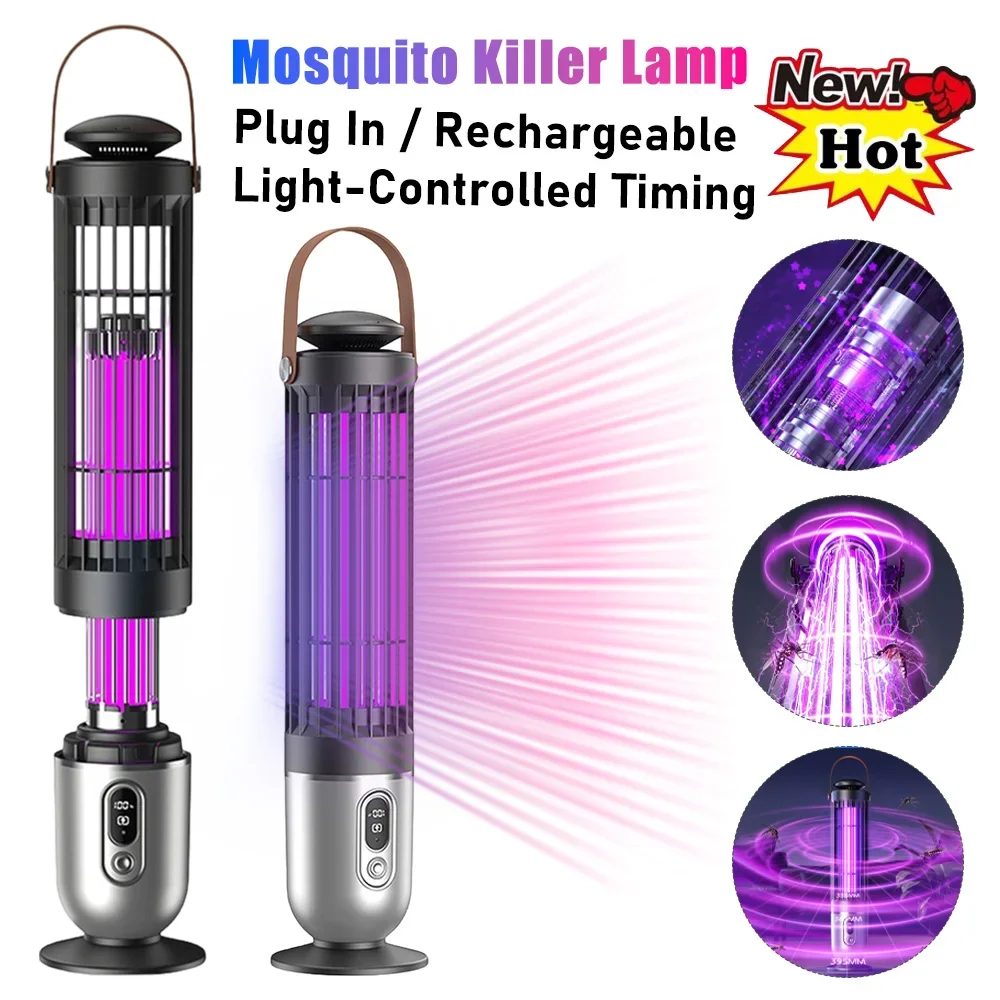 

Mosquito Killer Lamp Insect Fly Trap Camping Lantern USB Timing Electric Mosquito Swatter Outdoor Insect Killer Repellent