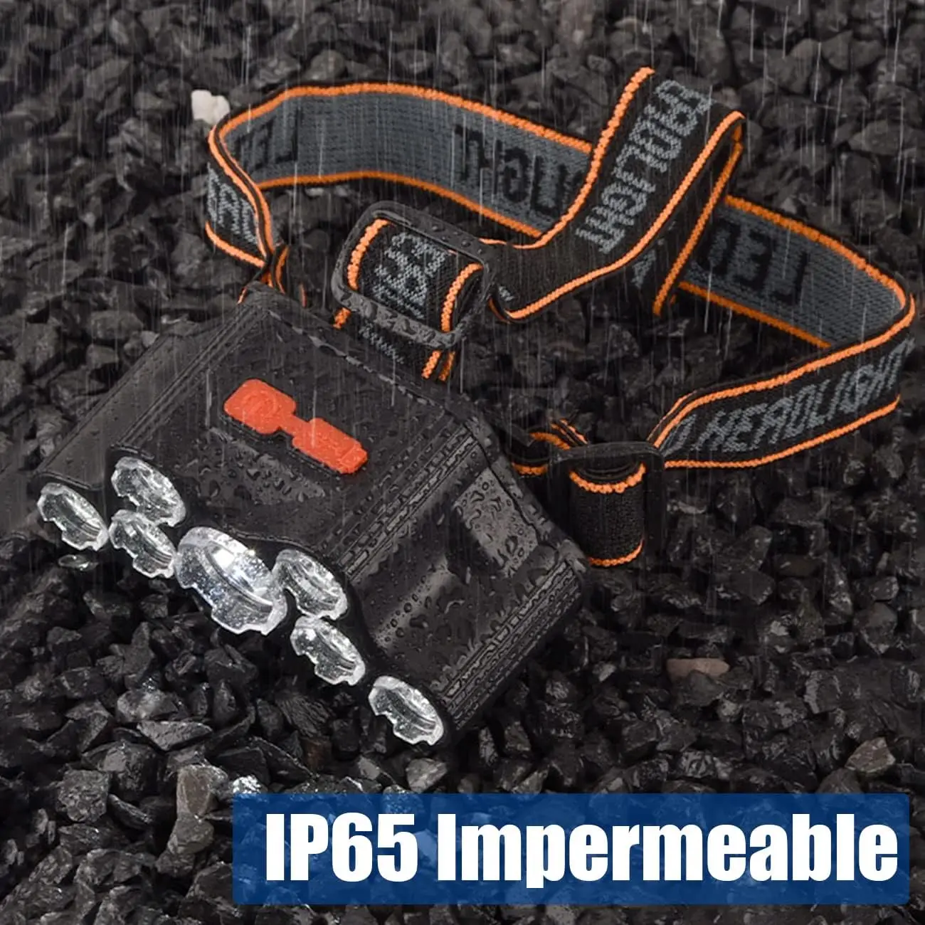 Lampara de Cabeza, Linterna Frontal Recargable y Impermeable, 7 diod LED con 4 Modos Commutable, Adecuado para Cámping, Monadolismo,