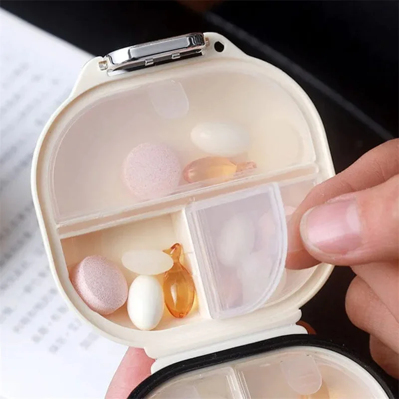 Mini Portable Pill Box Travel For Seven Days Multi Grid Split Package Pills Tablets Sealed Storage Box Pill Organizer Weekly