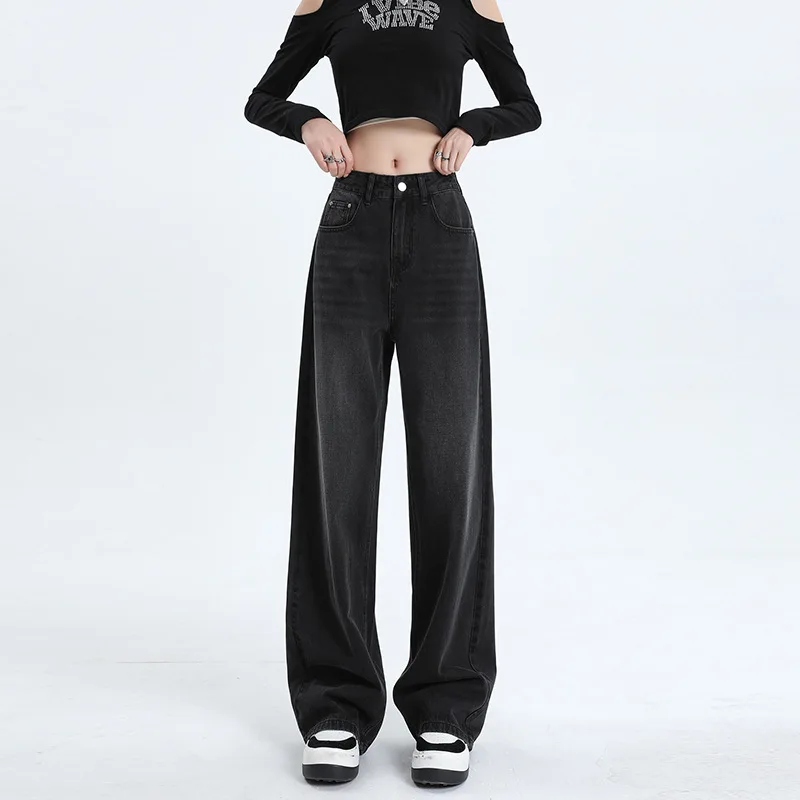 2026 Spring Summer Women High Waist Wide Leg Straight Jeans Loose Fit Denim Pants Regular & Extra‑Long Multi‑Color Trousers