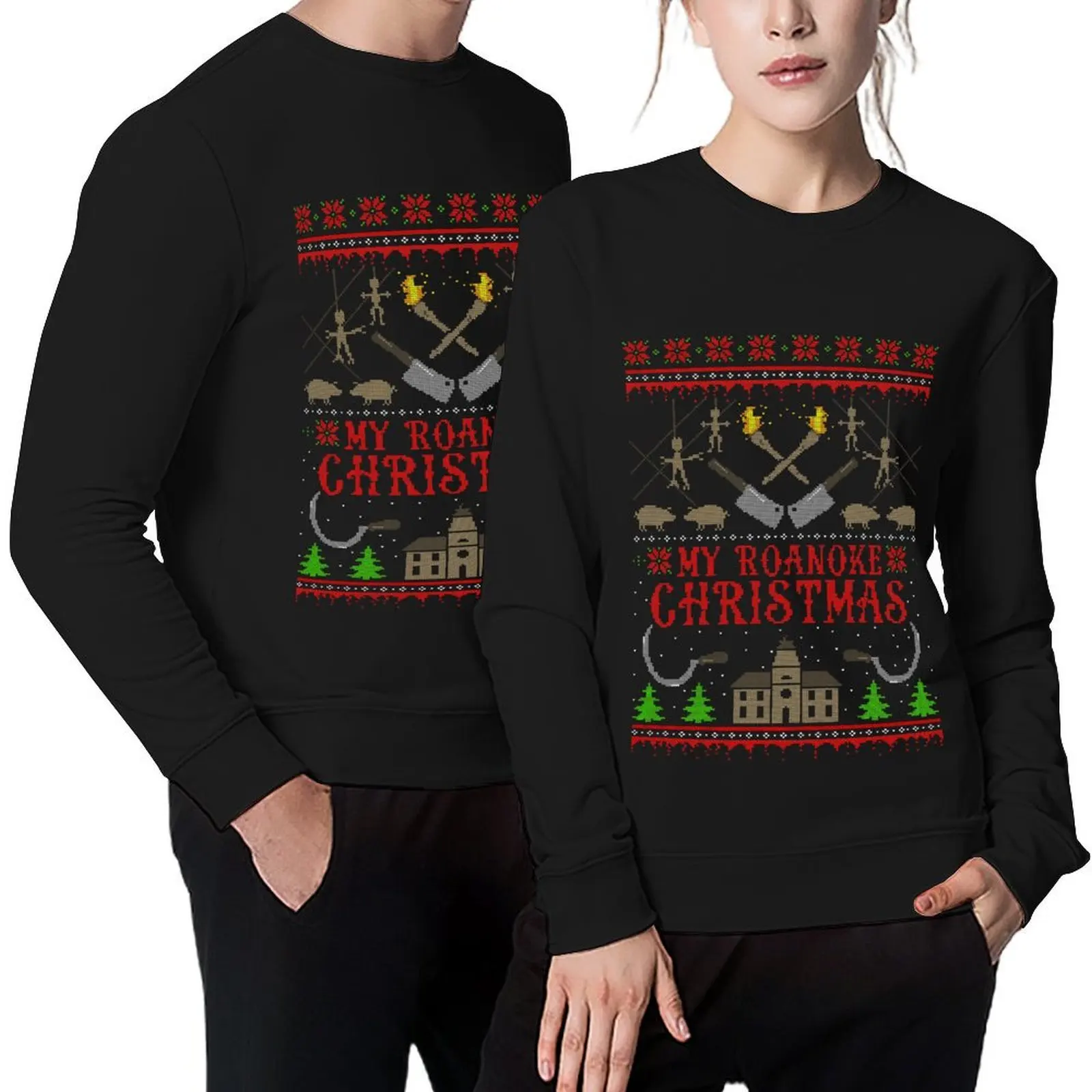 

My Roanoke Christmas Pullover anime clothing fashion men men's coat clothes for men aesthetic sweatshirts
