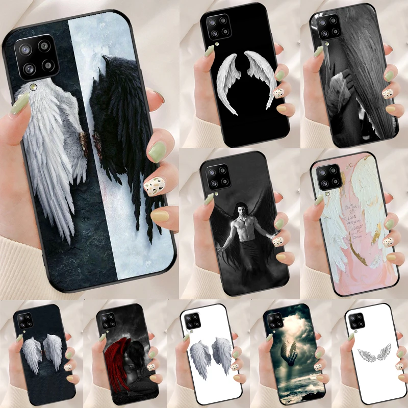 Angel Wings Painting For Samsung Galaxy A56 A36 A26 A16 A05 A06 A22 A32 A52 A54 A34 A14 A55 A15 A53 A33 A35 Case