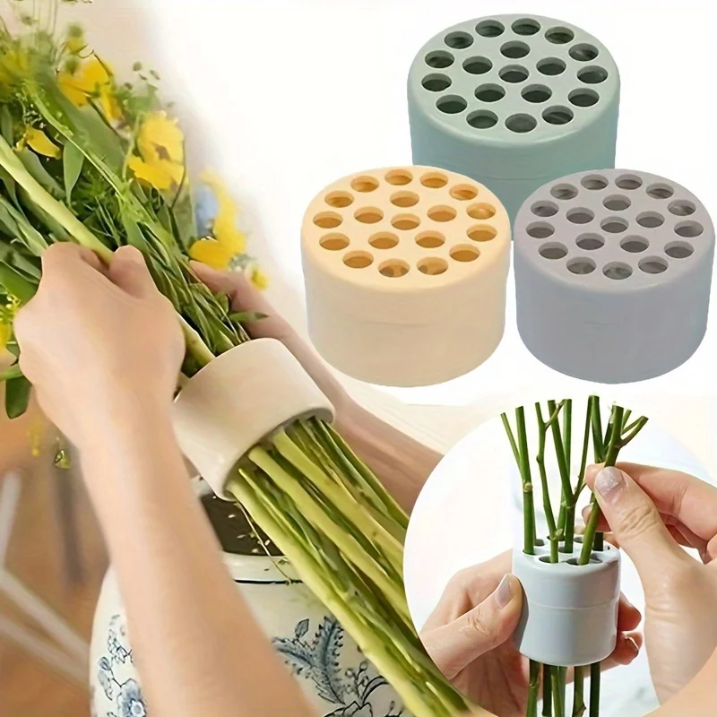 Versatile Large Vase Flower Arranger - Reusable Spiral Bouquet Holder & Stem Fixer, Lightweight Plastic Planting Tool For Indoor