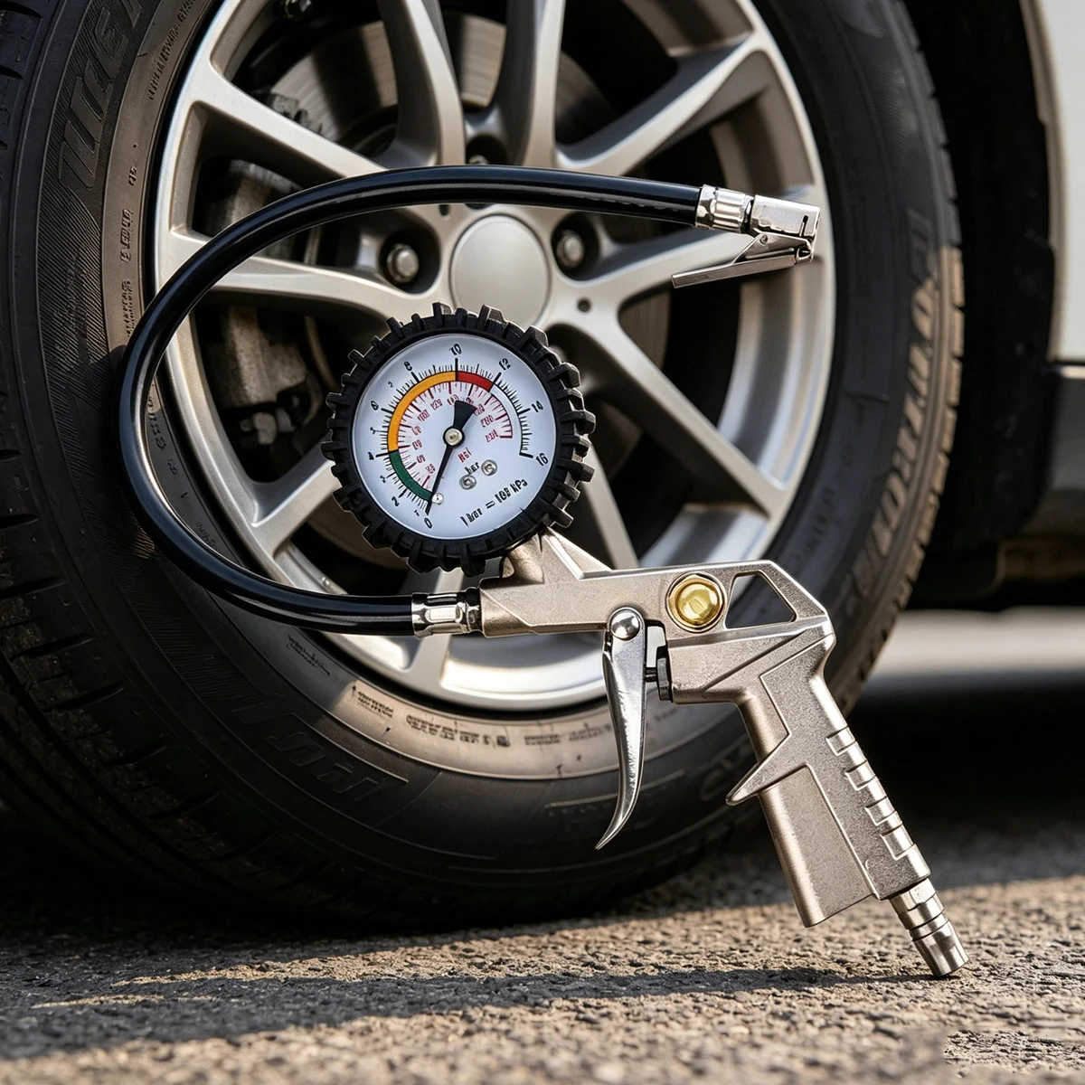 Tyre Pumping Gun Digital Pressure Gauges Tire Air Gauge Car Tpms Tool Meter Manometers for Tires Tools Manometer Monitor Tester - view 2