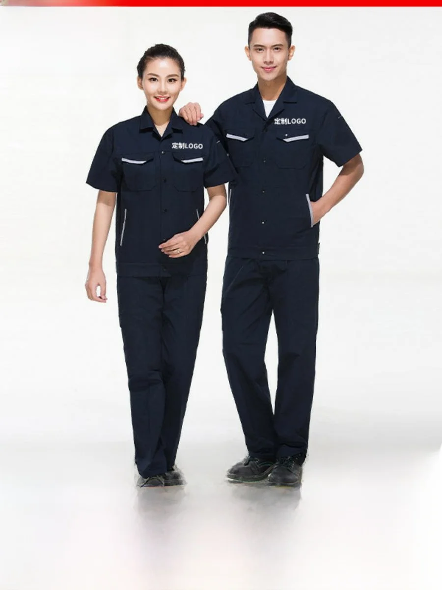 

Мужская летняя рабочая форма из чистого хлопка, тонкая модель с пуговицами, дышащая, удобная, для работы и учебы