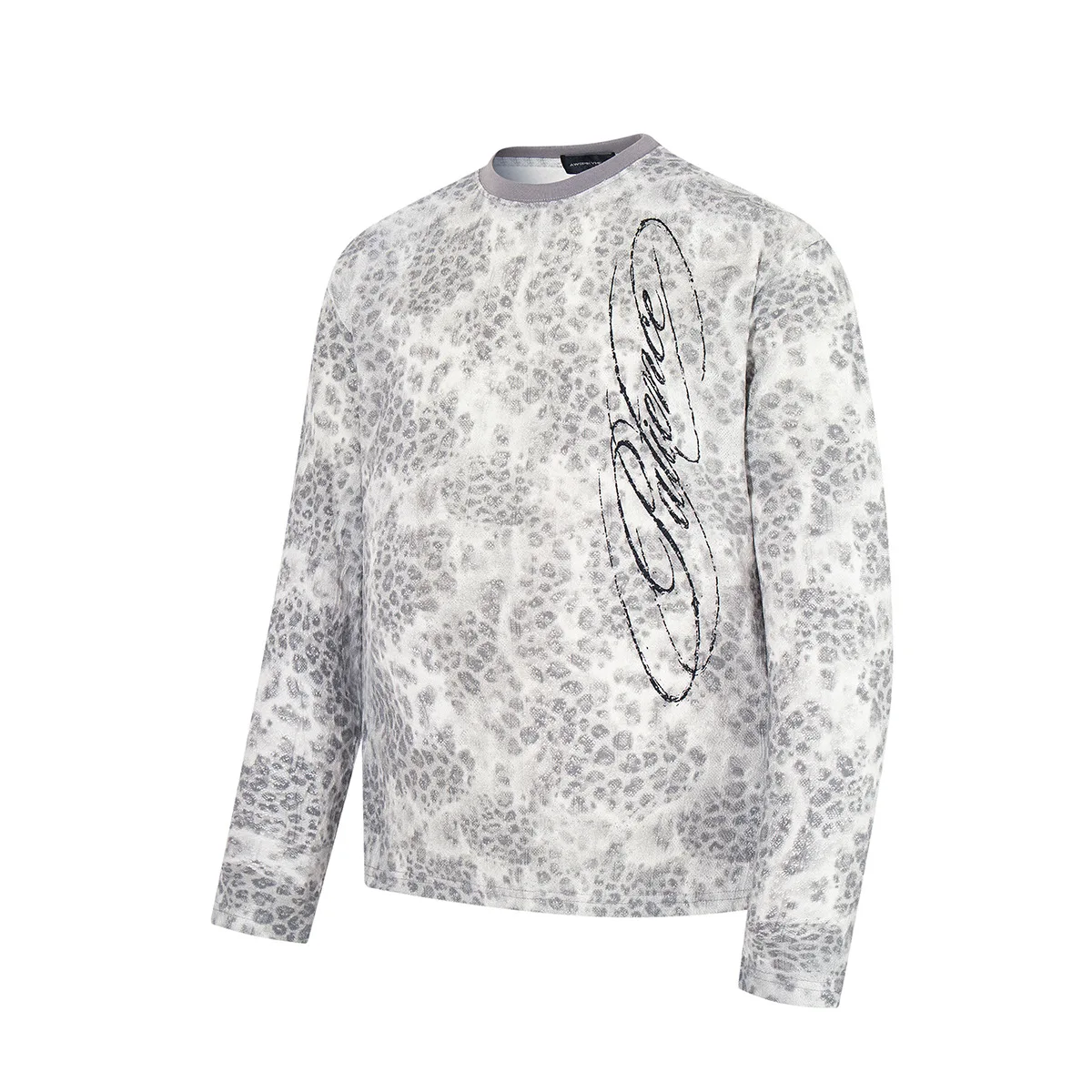 MWJLPWQ 2026 Autumn New Style Leopard Print Long Sleeve T-Shirt American Street Tee Unique Stylish Base Loose Casual Tops 17263