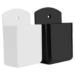 Wall Mounted Remote Control Organizer Storage Box Adhesive Storage Case Mobile Phone Plug Holder For Living Room Bedroom Hotel