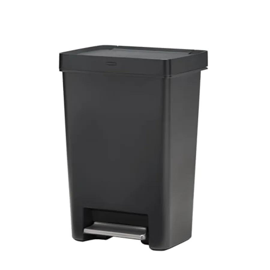 

Premier Series II Step-On Trash Can for Home and Kitchen with Lid Lock and Slow Close 12.4 Gallon Charcoal for Home/Kitchen/Gar