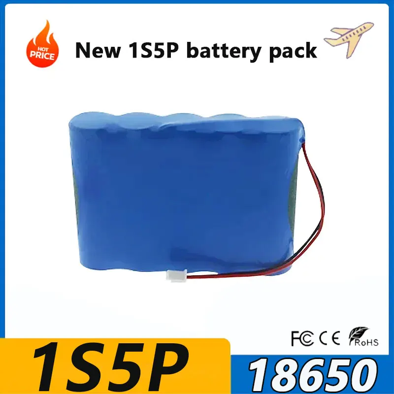 

New 1S5P battery pack 18650 3.7V 6000mAh lithium-ion rechargeable battery pack Xh2.54 SM PH2.0 plug-in built-in BMS