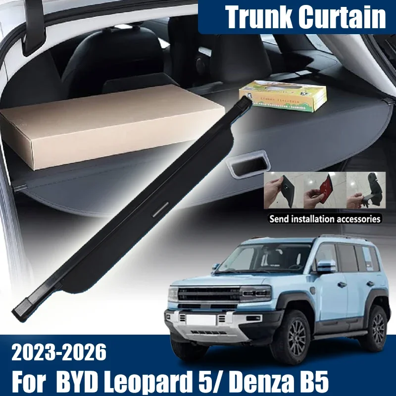 For BYD Fangchengbao Leopard 5 Denza B5 2023 2024 2025 2026 Car Cargo Cover Trunk Board Curtain Luggage Partition Privacy Shades