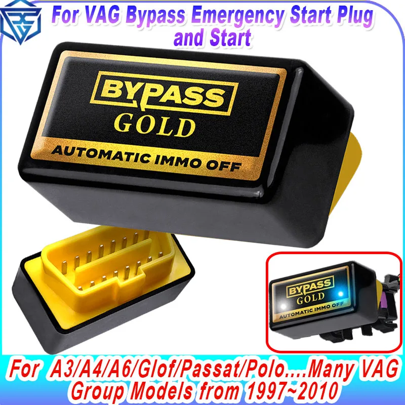 

Bypass Gold IMMO OFF Emergency Start Device Plug For V-W VAG OBD2 Car Repair Essential Tool Remove ECU Immobiliser Locksmith