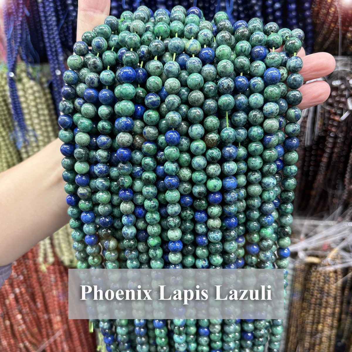 Natural Phoenix Lapis Lazuli Beads 4 6 8 10mm Round Loose Stones Beads Bracelet Necklace DIY Jewelry Making Jewelry Accesories