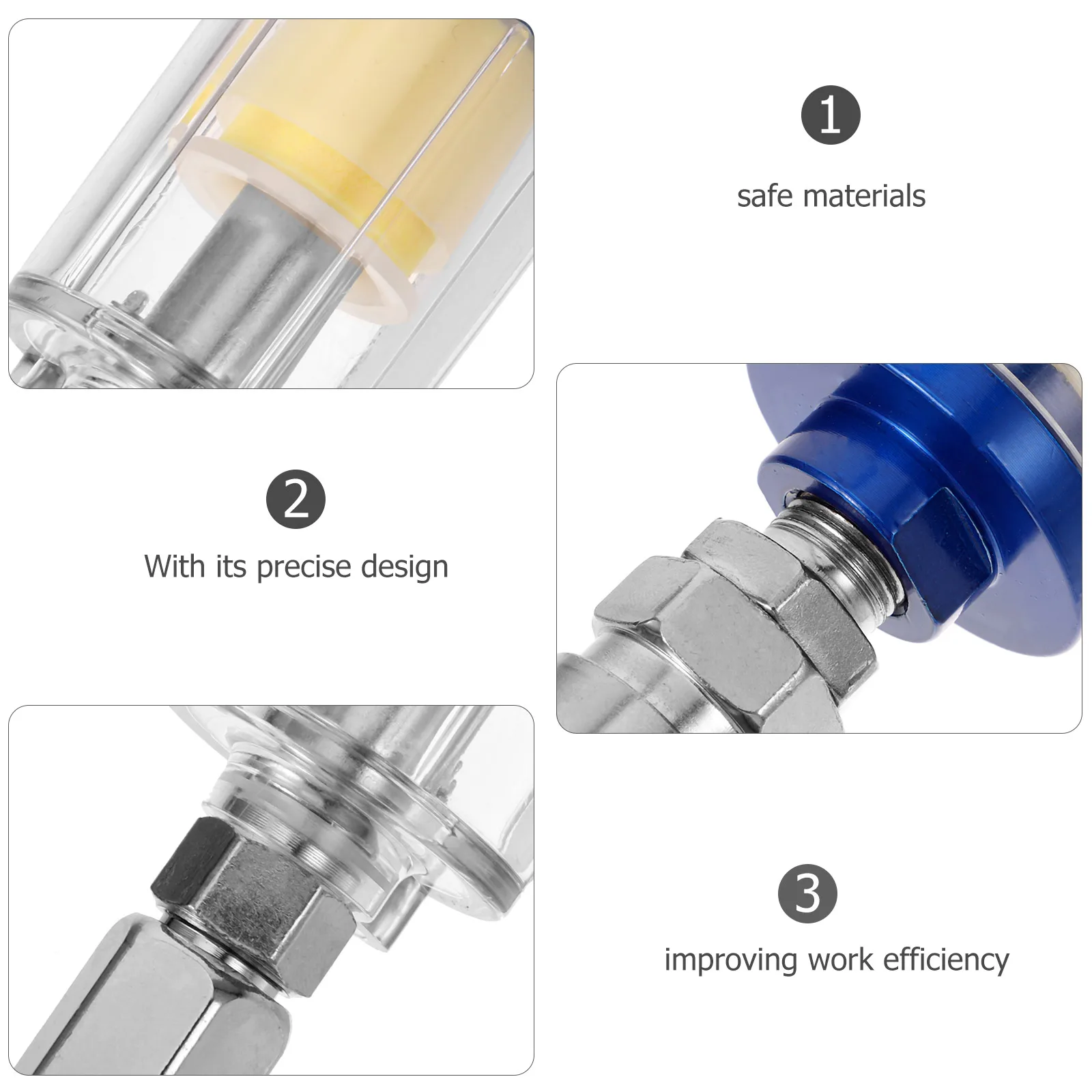 

Pneumatic Spray Gun Filter Oil Water Separator Air Compressor Strainer Inline Plastic Separator for Tools Spraying Powerful