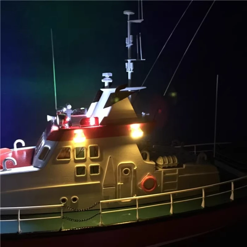 Zestaw Modelu Statku Ratownictwa Wybrzeżnego RC 1/30, Korpus z Włókna Szklanego, Model Łodzi Ratunkowej, Zestaw do Składania dla Dorosłych, Zdalnie Sterowany Statyk, Zabawka, Prezent