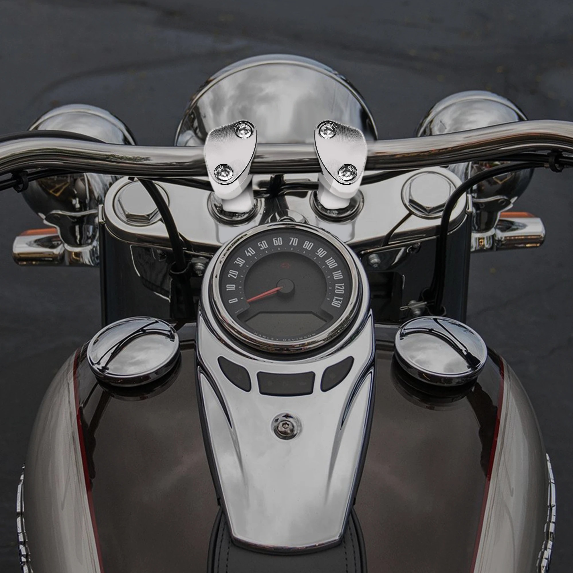 Universal Motorcycle Pullback Handlebar 1 inch Handlebar Riser Clamp Round 4 inch Height Increase for Harley Dyna Softail Honda