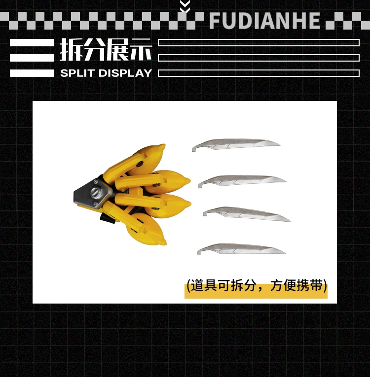 أنيمي Zenless منطقة صفر جو فوفو تأثيري مخالب قابلة للإزالة سلاح الدعامة الكرتون النمر مخلب سلاح الدعائم اكسسوارات هدية