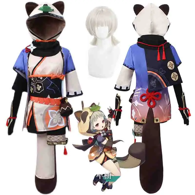 

Game Genshin Sayu Cosplay Costume Kawaii Girl Cosplay with Tail Hat Wig Party Costumes Genshin Impact Sayu Outfits